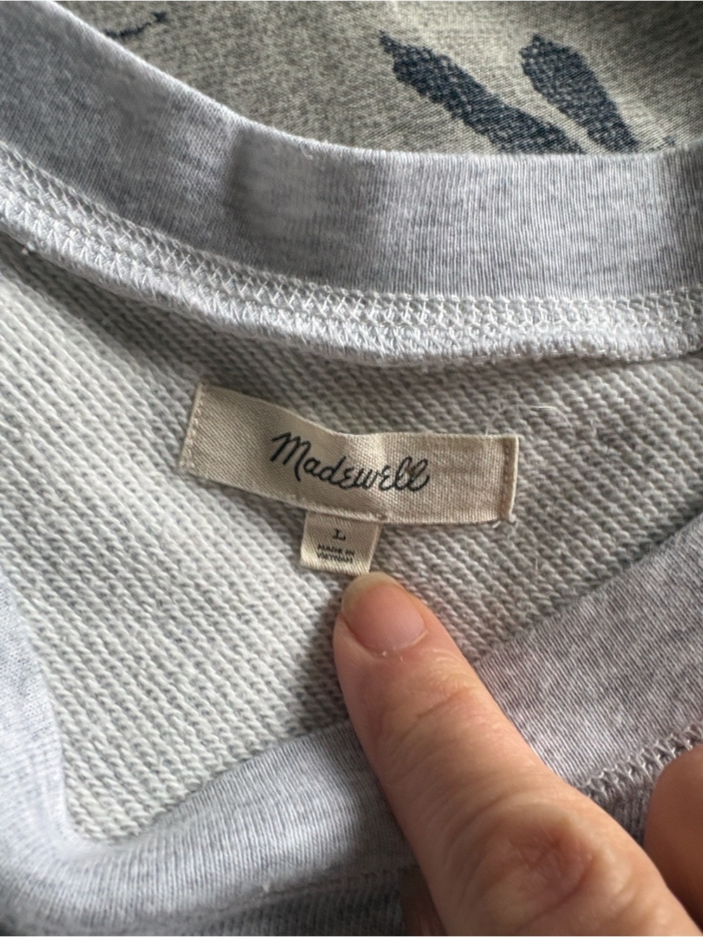 Madewell Sunkissed Beach Club Mainstay‎ Sweatshirt Grey Size L - Picture 8 of 10
